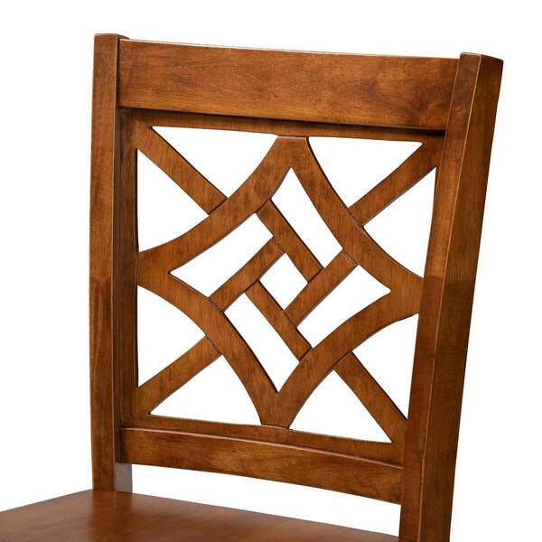 Baxton Studio Nicolette 5-Piece Walnut Brown Pub Set - image 3