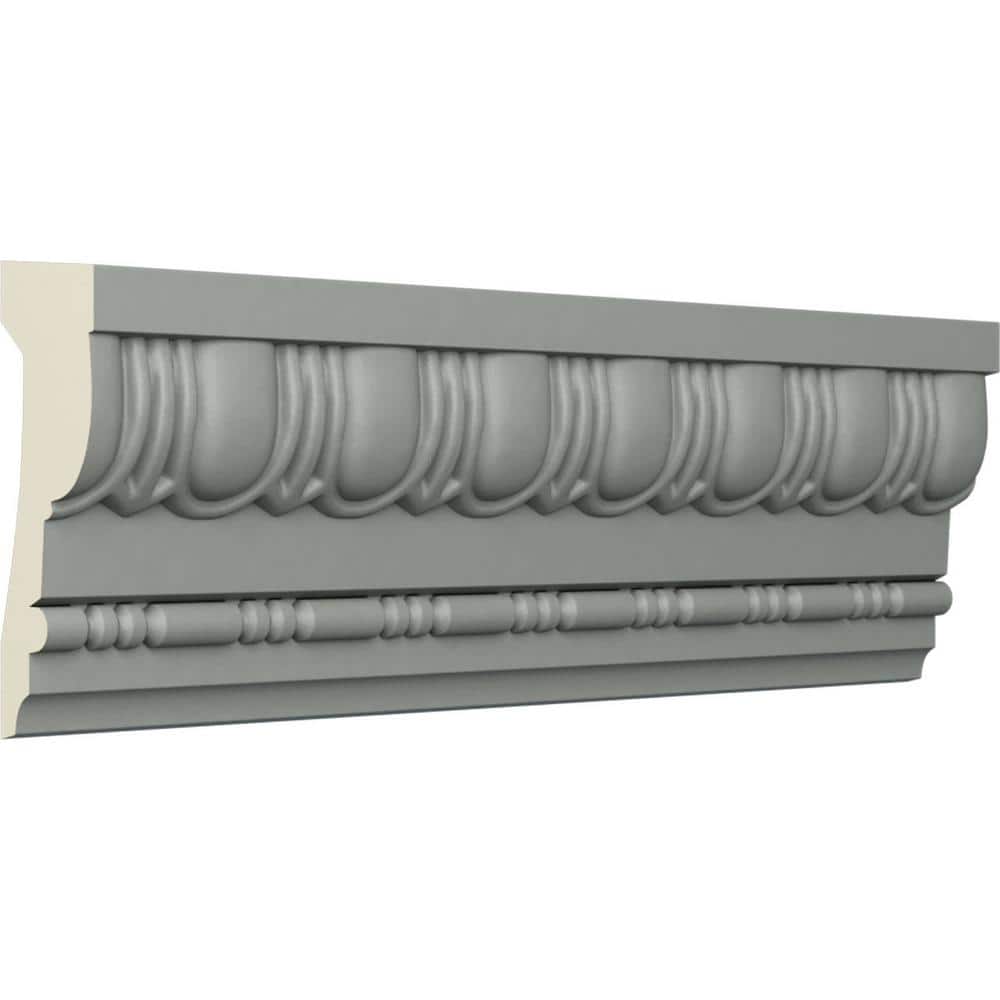 Ekena Millwork Egg And Dart 4'' H x 94.5'' W x 1.25'' D Urethane Chair Rail