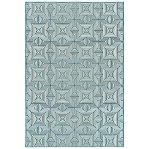 Amalie Light Blue 1 ft. 9 in. x 3 ft. Indoor/Outdoor Area Rug