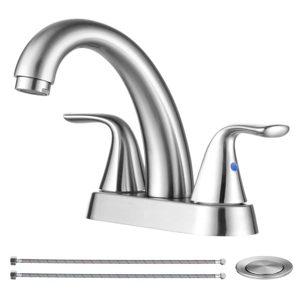 AVITAS 4 in. Centerset Double Handle Bathroom Faucet with Drain