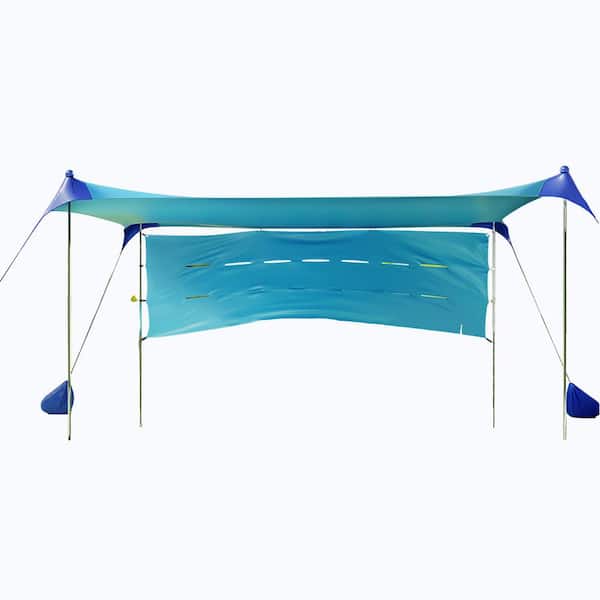 11 ft x 11 ft Green Beach Tent Sun Shelter with UPF50+ Protection