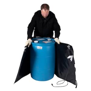 Insulated 55-Gal. Drum Heating Blanket - Barrel Heater, Fixed Temp 120°F, Freeze Protection, Process Heating