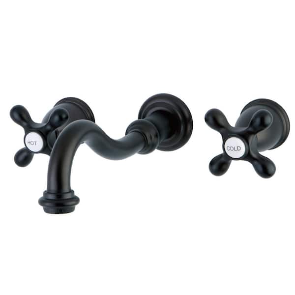 Vintage 2-Handle Wall-Mount Bathroom Sink Faucet in Oil Rubbed Bronze