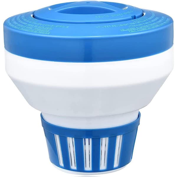 .N/A 7 in. Large Capacity Floating Chlorine Dispenser for Pools and Spas, Adjustable Release, Durable ABS Plastic