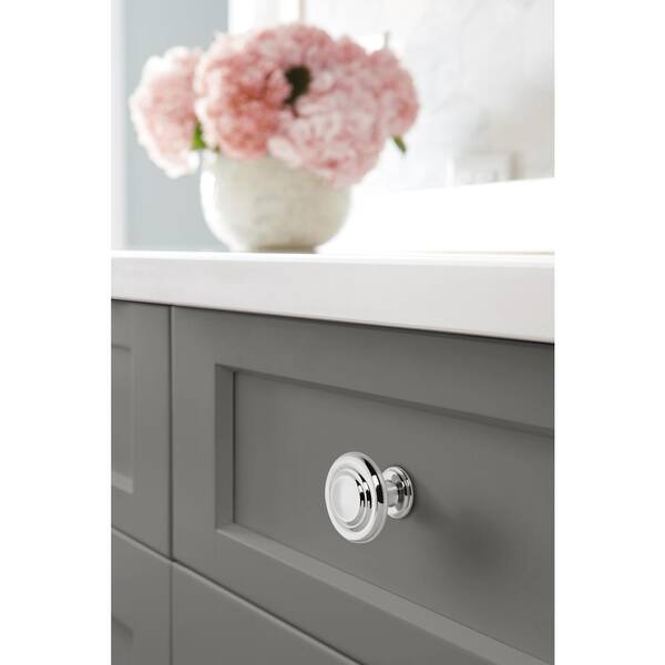 10-Pack Inspirations 1 5/16 in.  33mm  Classic Polished Chrome Round Cabinet Knobs
