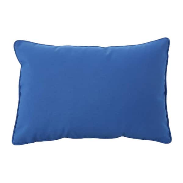 Afoxsos Rectangular Polyester Fiberfill Standard Pillow in Blue Color Water Resistant Outdoor Pillow