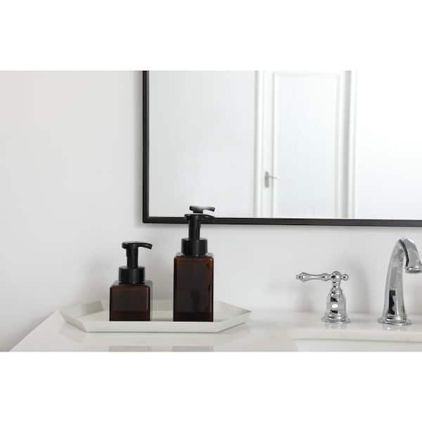 Large Rectangle Black Modern Mirror (48 in. H x 36 in. W)