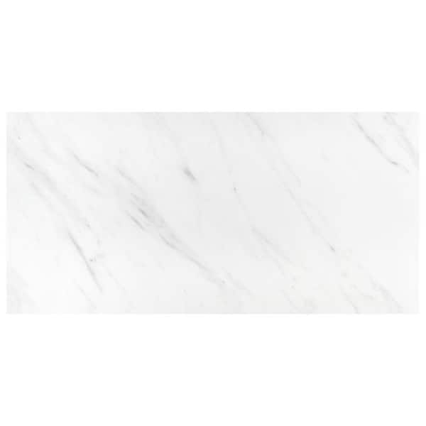 Merola Tile Eterno Carrara 12-7/8 in. x 12 in. Porcelain Floor and Wall Take Home Tile Sample