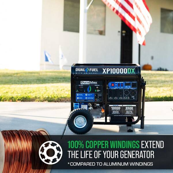 DUROMAX 10,000-Watt/8,500-Watt 420 cc Electric Start Gas Portable Home  Power Back Up Generator with CO Alert XP10000X - The Home Depot