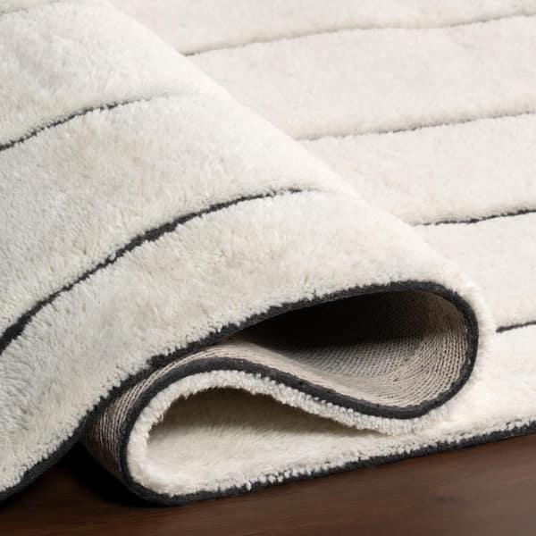 RUGS USA Nazco Abstract New Zealand Wool Charcoal 10 ft. x 14 ft
