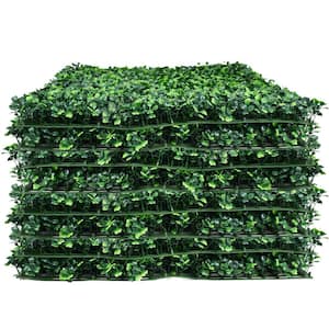 12-Pieces 20 in.x20 in. Artificial Greenery Boxwood Panels UV Protection Boxwood Hedge PanelsF Wall Screen Greenery Wall