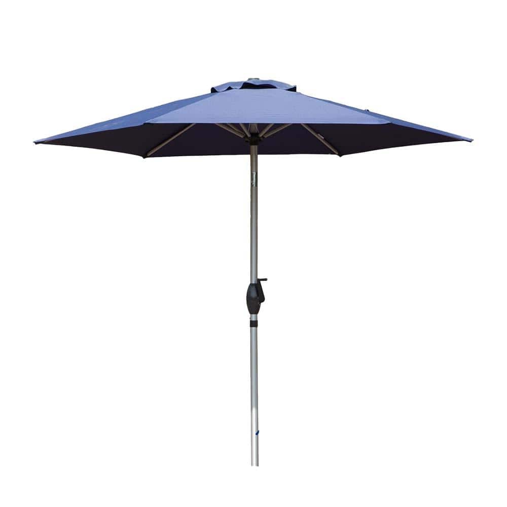 7.5 ft. Market UV Protection Waterproof Patio Umbrella in Navy Blue with Push Button Tilt and Crank, 8 Sturdy Ribs price history on PriceWatchPro