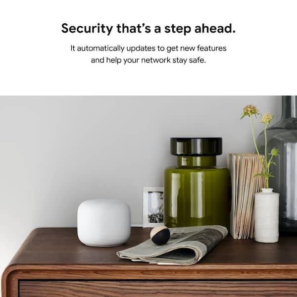 Google Nest GA00823-US Wi-Fi Mesh Router and 2 Points in Snow