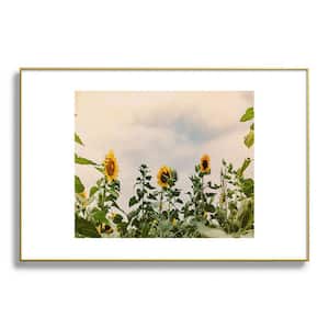 Ann Hudec Texas Sunflower Field Metal Framed Nature Art Print 24 in. x 36 in.