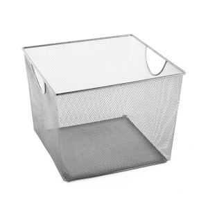 MeshWorks 30 Qt. Mesh Storage Bin in Silver