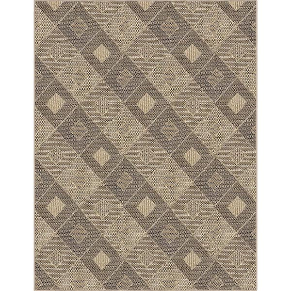 Alto Heritage Moroccan Diamond Outdoor, Natural 7 ft. 7 in. x 9 ft. 10 in. Area Rug