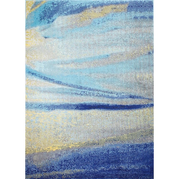 BASHIAN Everek Multi 9 ft. x 12 ft. (8'6" x 11'6") Abstract Transitional Area Rug