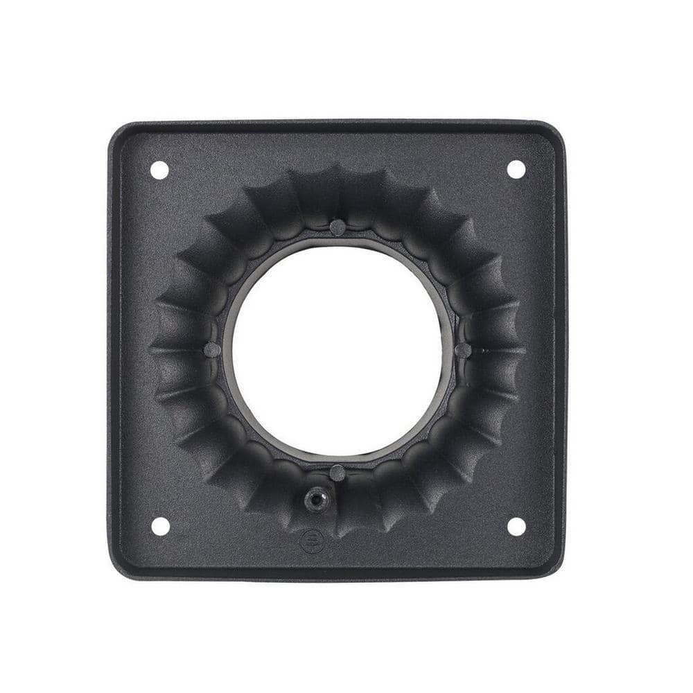 Granville Black Metal Pier Mount Lamp Base