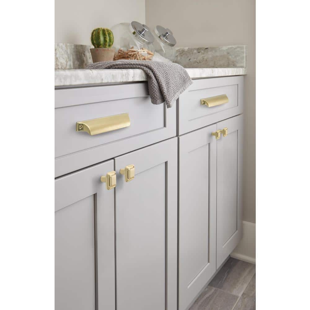 Matte Gold Square Farmhouse Cabinet Knob