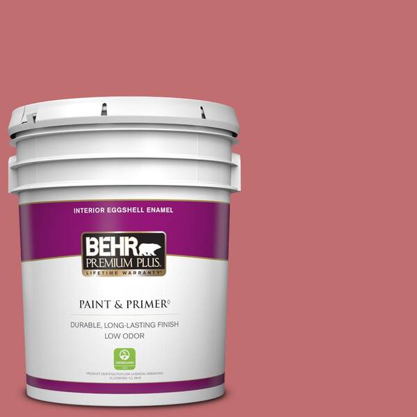BEHR PREMIUM PLUS 5 gal. Home Decorators Collection #HDC-SP14-8 Art House Pink Eggshell Enamel Low Odor Interior Paint & Primer