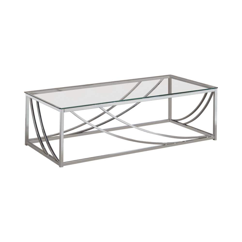 Coaster Home Furnishings Geometric Frame Rectangular Chrome Coffee Table