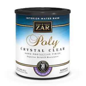 1 qt. Clear Semi-Gloss Water-Based Interior Polyurethane - Crystal Clear