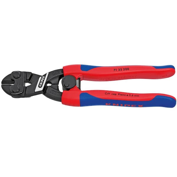 KNIPEX 8 in. High Leverage CoBolt Cut, Notch and Spring with Comfort Grip