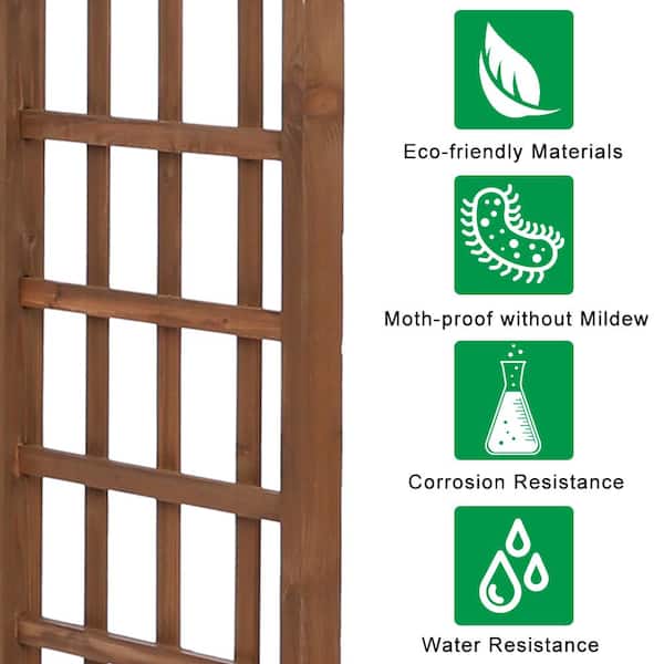 Karl home 85 in. x 63 in. Granden Wooden Arbor 328786167558 - The
