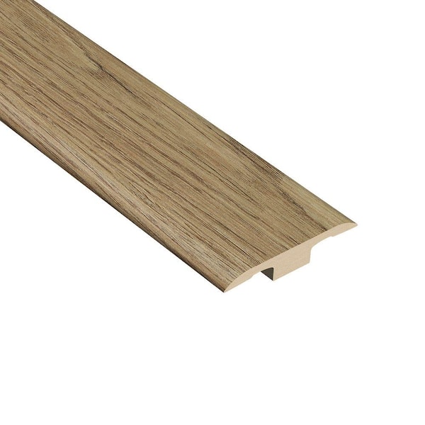 Unbranded Hickory Natural 1/4 in. Thick x 1-3/8 in. Wide x 94-1/2 in. Length Vinyl T-Molding