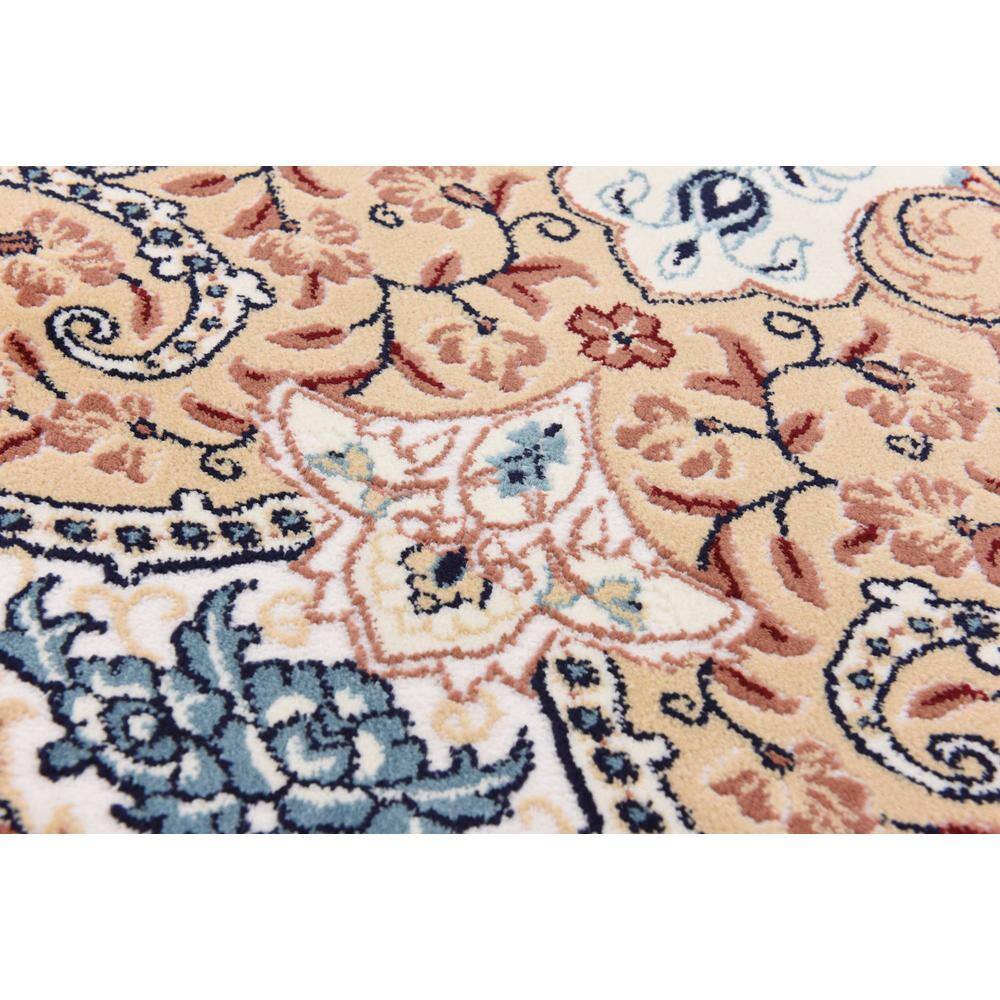 Ivory and Multicolor 8' x 10' Synthetic Rectangular Area Rug