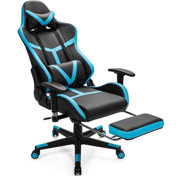 Reclining Massage Gaming Chair with Footrest, 351 LB Big Tall