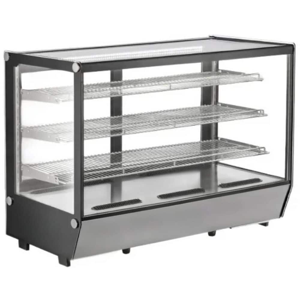 48.5 in. W 10.1 cu. ft. Commercial NSF Refrigerated Countertop Bakery Display Case EW10R in Black