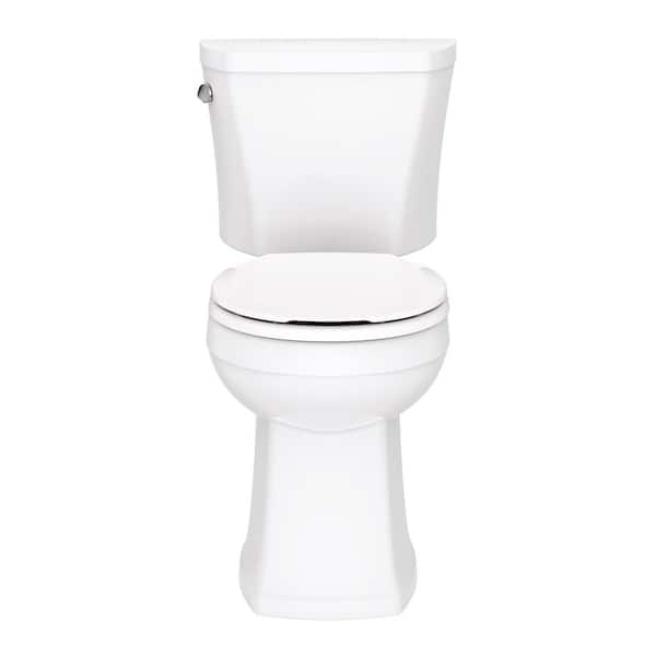 Gerber Avalanche Two-Piece 1.28 GPF Single Flush ADA Round Front Toilet in White with Slow Close Seat