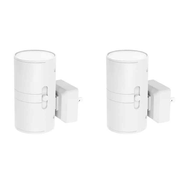Modern LED Warm Night Light Plug-in, Decorative, Dimmable with Dusk to Dawn Sensor for Bedroom and Hallway Amber 2-Pack
