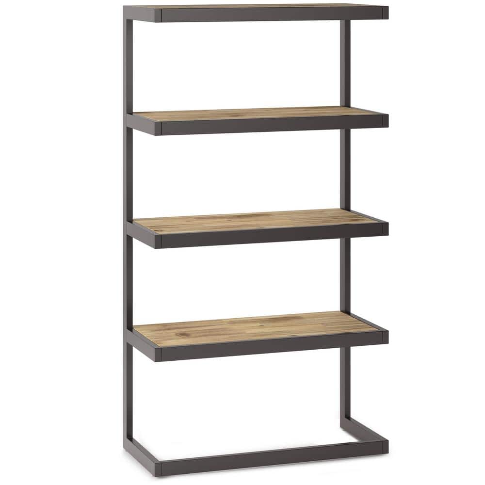 IRIS 67.72 in. Brown 4-shelf Baker's Rack with Storage Adjustable