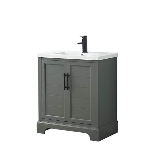 Vanity Art Vannes 30 in. W x 18 in. D x 34.5 in. H Single Sink Bathroom Vanity in Vintage Green with Ceramic Top