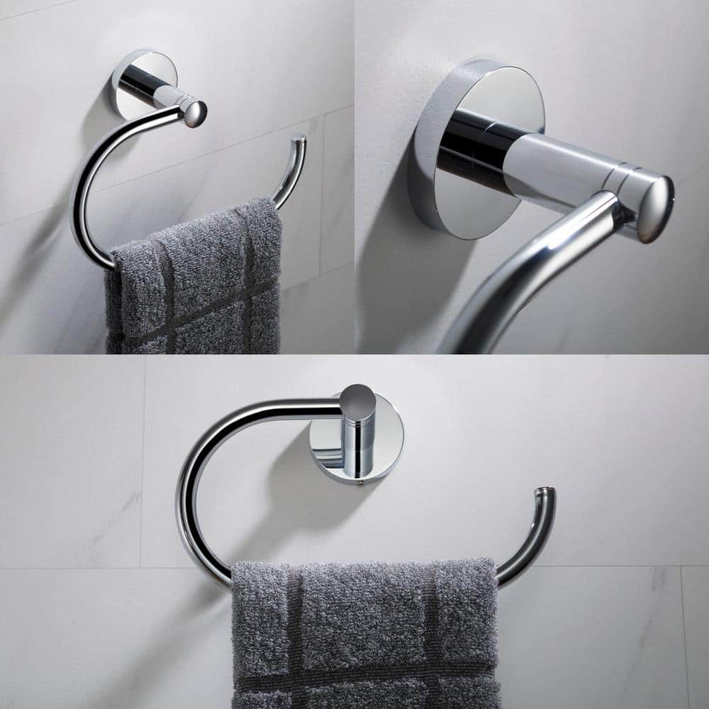 Elie Chrome 4-Piece Metal Bath Hardware Set