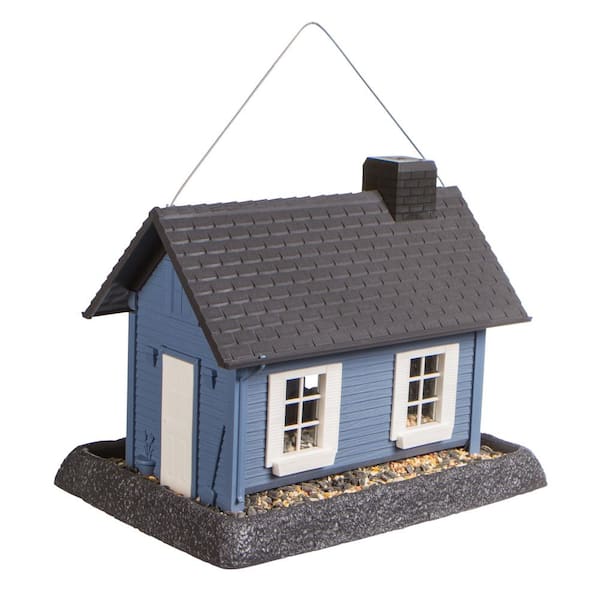 NORTH STATES Large Blue Cottage Birdfeeder
