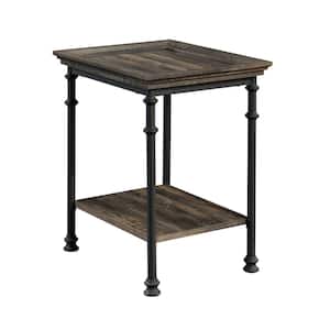 Canal Street 21.496 in. Carbon Oak Rectangle Engineered Wood End Table