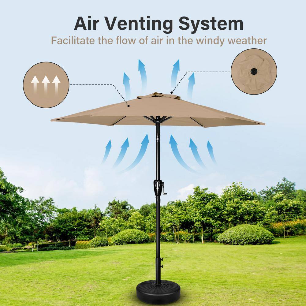 7 .5 ft. Outdoor Patio Table Market Umbrella, 90 in. Tall Matte Pole Extens