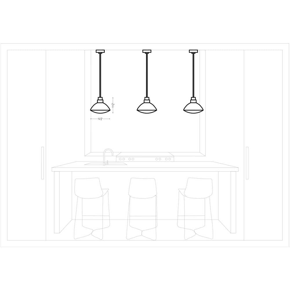 Brushed Nickel Clear Seeded Glass Pendant Light