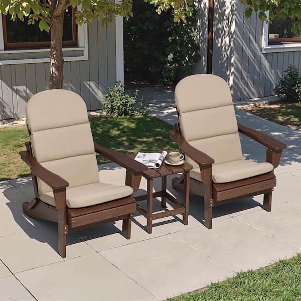 Cuscini impermeabili per sedia Adirondack, cuscini per dondolo da esterno, cuscini per mobili da patio, colore marrone, comodi e perfetti per uso in giardino e terrazza