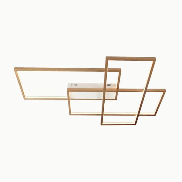 UMEILUCE 3-Light Gold Dimmable LED Flush Mount for Living Dining Room Close to Ceiling Light