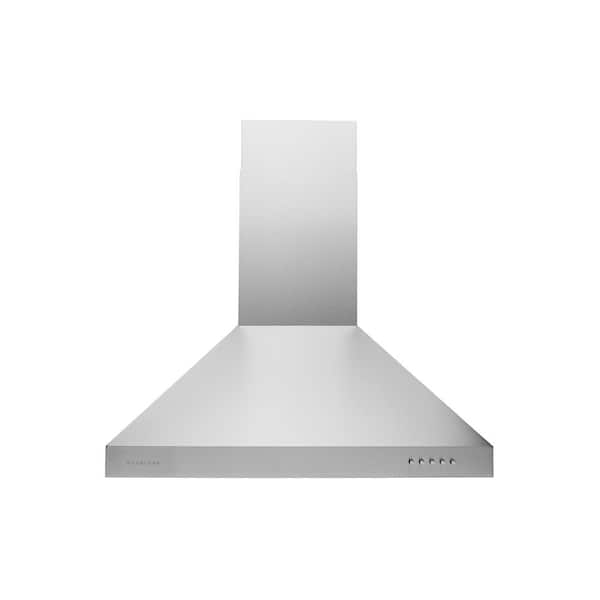 HAUSLANE 30 in. Convertible Wall Mount Range Hood with Changeable LED ...