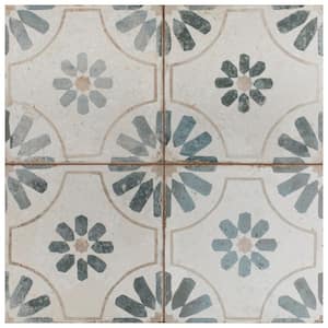 Kings Blume Blue 17-5/8 in. x 17-5/8 in. Ceramic Floor and Wall Tile (10.95 sq. ft./Case)