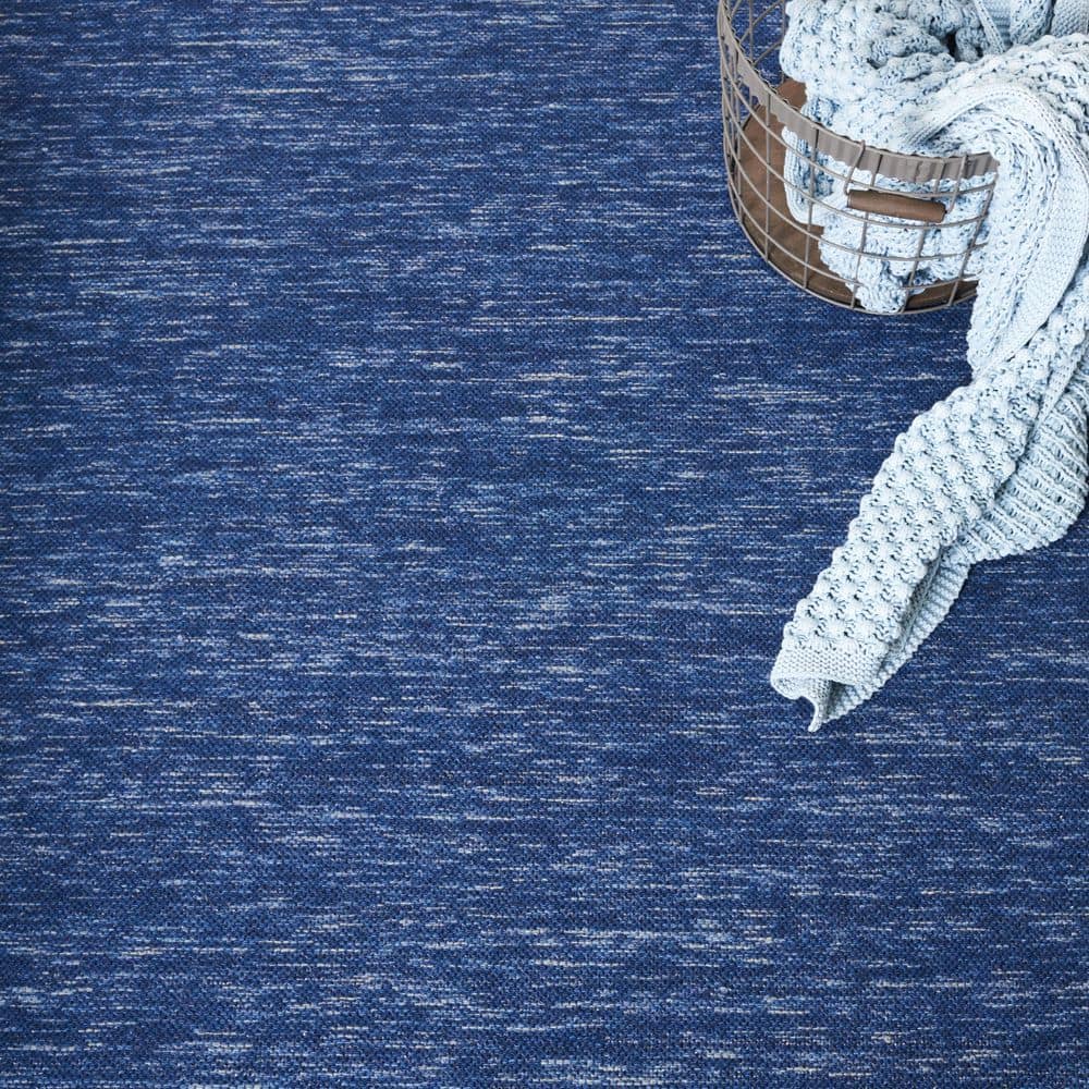 Handmade Navy Blue Wool Flat Woven 3' x 5' Area Rug