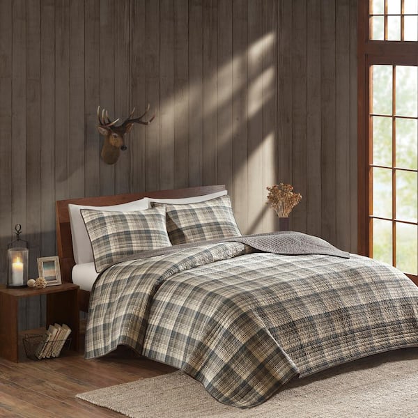 Woolrich Tasha 3-Piece Taupe King/Cal King Quilt Mini Set