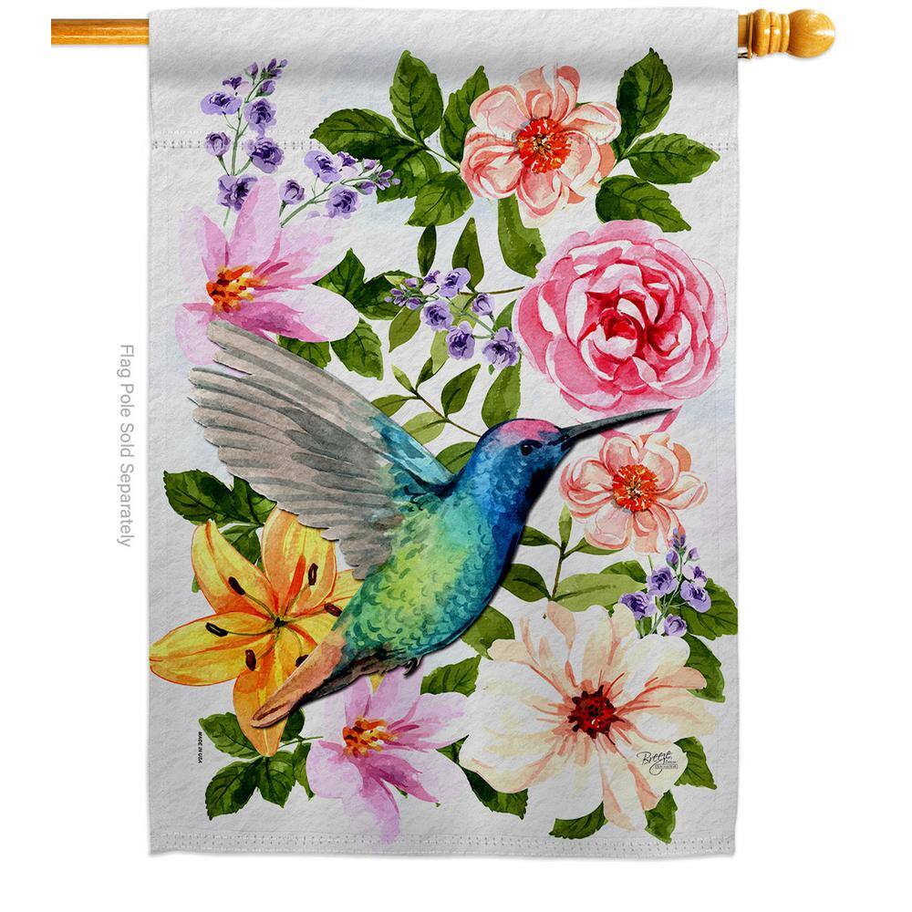 28 in. x 40 in. Colorful Hummingbird Birds House Flag 2-Sided Garden Friends Decorative Vertical Flags price history on PriceWatchPro