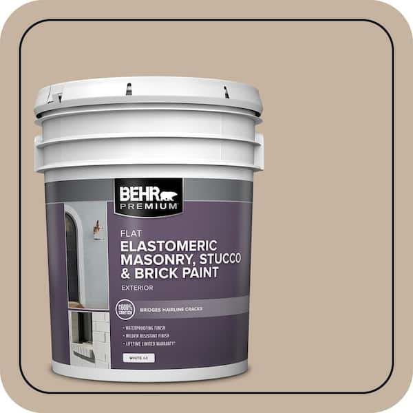 5 gal. #MS-43 Sandstone Elastomeric Masonry, Stucco and Brick Exterior Paint