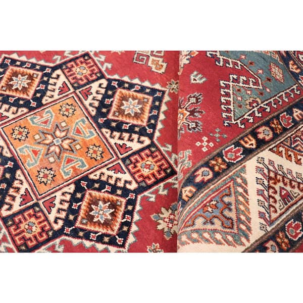 Tribal Red/Ivory 6 ft. x 9 ft. Oriental Area Rug